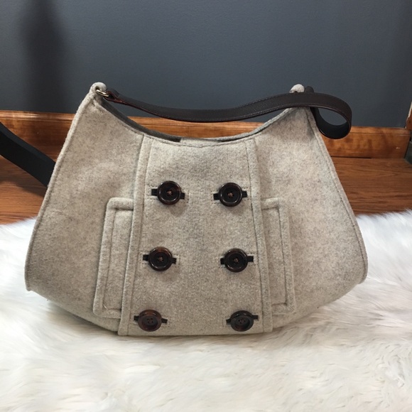 kate spade grey wool purse